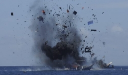 Tàu cá Bình Thuận phát nổ trên biển, 16 ngư dân gặp nạn