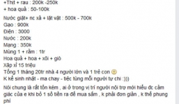 Mục sở thị bảng chi tiêu 20 triệu/5 người của một gia đình trẻ