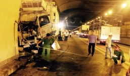 Tai nạn liên hoàn trong hầm Hải Vân, 12 người bị thương