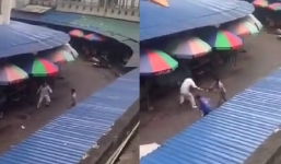 Video: 2 người đàn ông đánh nhau giữa chợ Hạ Long