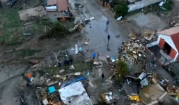 Video: Cảnh tan hoang sau động đất ở Chile nhìn từ camera bay