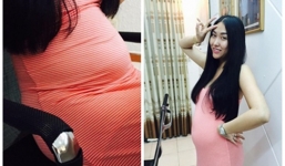 Phi Thanh Vân khoe bụng bầu bác tin đồn giả mang thai