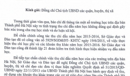 Sở GD&ĐT Hà Nội lập đoàn kiểm tra thu, chi đầu năm học