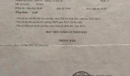 Học viện Cảnh sát nhận thêm 2 thí sinh sai lý lịch