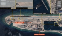 Trung Quốc xây xong đường băng hơn 3.000 m trên Đá Chữ Thập