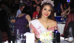 Phạm Hương rạng rỡ trong đêm tiệc mừng Tân hoa hậu