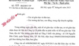Bộ GD-ĐT gửi công văn khẩn cảnh báo công ty giả mạo chữ ký, con dấu