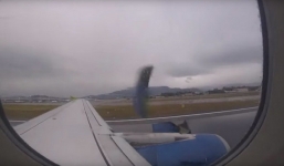 Video: Vỏ động cơ máy bay Airbus văng ra khi cất cánh