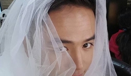 Facebook sao Việt: Diễn viên Văn Anh hóa cô dâu hài hước