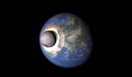 Video: Trái Đất biến thành cầu lửa khổng lồ khi Mặt Trăng đâm vào