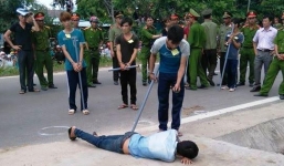 Công an bị ném đá tử vong: Nghìn người dân xem thực nghiệm hiện trường