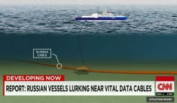 Cảm biến Mỹ phát hiện tàu ngầm Nga tiếp cận cáp ngầm dưới biển