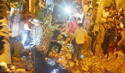 Clip: Trộm nhảy xuống kênh trốn khi bị truy đuổi