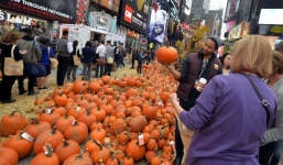 “Con đường bí ngô” vàng rực cho Halloween ở Times Square, New York