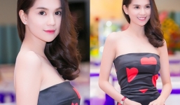 Ngọc Trinh vai trần gợi cảm về miền Tây