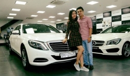 Vân Trang cùng bạn trai Việt kiều 'tậu' xế sang tiền tỷ