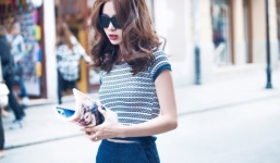 Á hậu Diễm Trang đẹp dịu dàng trên đường phố châu Âu