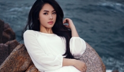 Khánh Tiên trèo vách núi quay MV mới