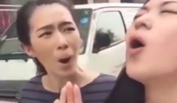 Hai người đẹp giả giọng còi xe cứu thương cực chuẩn