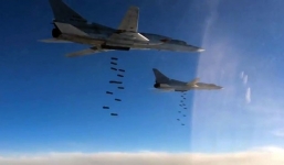 Video: Máy bay Nga dội bom, hủy diệt 500 xe chở dầu của IS