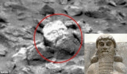 Kỳ lạ với đá hình mặt người được phát hiện trên sao Hỏa