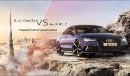 Audi RS 7 đua với thang máy nhanh nhất thế giới