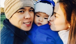 Khoảnh khắc ngọt ngào của Diễm Hương cùng chồng và con trai