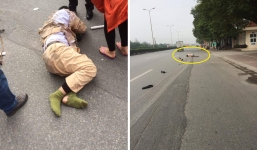 CSGT bị xe tải kéo lê 20m phải nhập viện cấp cứu