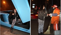 Sự thật thiếu nữ 9x đi siêu xe phát tiền khắp nơi