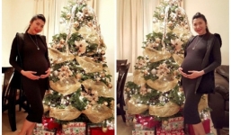 Ngọc Quyên hạnh phúc khoe bụng bầu 8 tháng