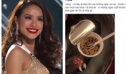 Bữa ăn đạm bạc của Phạm Hương tại Hoa hậu Hoàn vũ