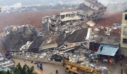 Video: Lở đất chôn vùi 22 tòa nhà ở Trung Quốc