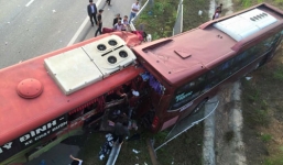 Hiện trường vụ tai nạn thảm khốc trên cao tốc Nội Bài- Lào Cai