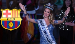 Tân Hoa hậu thế giới là fan ruột của Barcelona