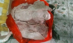 Kinh hãi phát hiện 2 tấn vú heo thối nhập lậu từ Trung Quốc