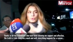 Hoa hậu Colombia xuất hiện rạng rỡ ở sân bay