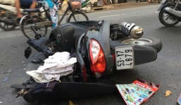 Tên cướp nghi “ngáo đá” bỏ chạy, gây tai nạn liên hoàn