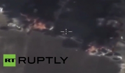 Video: Nga thiêu rụi xe chở dầu IS, nhiều phiến quân thiệt mạng