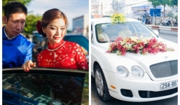 Chồng Á hậu Diễm Trang lái siêu xe 10 tỷ đi hỏi vợ