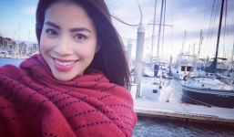 Phạm Hương tận hưởng không khí Giáng sinh tại Mỹ sau HHHV