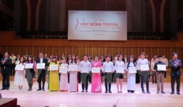 Toyota trao học bổng 500 triệu cho tài năng trẻ âm nhạc Việt Nam