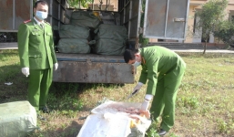 Lạng Sơn: Bỏ trốn cảnh sát, bỏ lại gần 1 tấn thịt lợn đang phân hủy