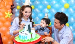 Diễm Hương hạnh phúc tổ chức sinh nhật cho con trai