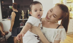 Mỹ Tâm cưng nựng con trai Khánh Thi hết mực