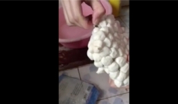 Xuất hiện clip cá viên chiên đông lạnh có đỉa gây hoang mang