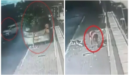 Video: Xe buýt mất lái lao lên vỉa hè cán người đi bộ