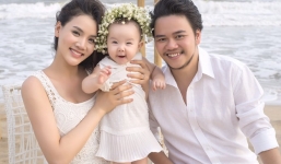 Vợ chồng Trang Nhung chụp ảnh cưới cùng con gái