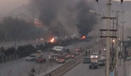 Video: Xe bom liều chết nổ tung gần đại sứ quán Nga, ít nhất 7 người chết