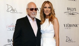 Nữ ca sĩ 'My heart will go on' nghẹn ngào bên linh cữu chồng