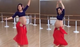 Gái xinh mang bầu 9 tháng múa bụng cực quyến rũ